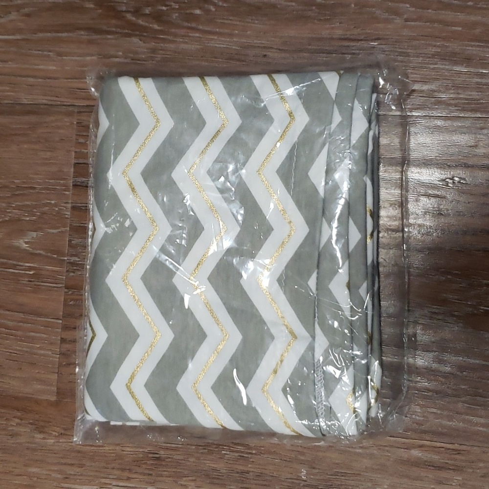 NEW Classic Grey White and Gold Infinity Scarf Travel Versatile Multi-use